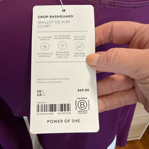 Athleta Crop Rash Guard - Picture 6 of 10